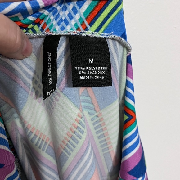 New Directions Colorful Chevron Print Maxi Skirt - Picture 7 of 8